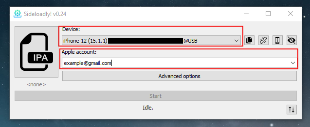 Cấu hình Sideloadly