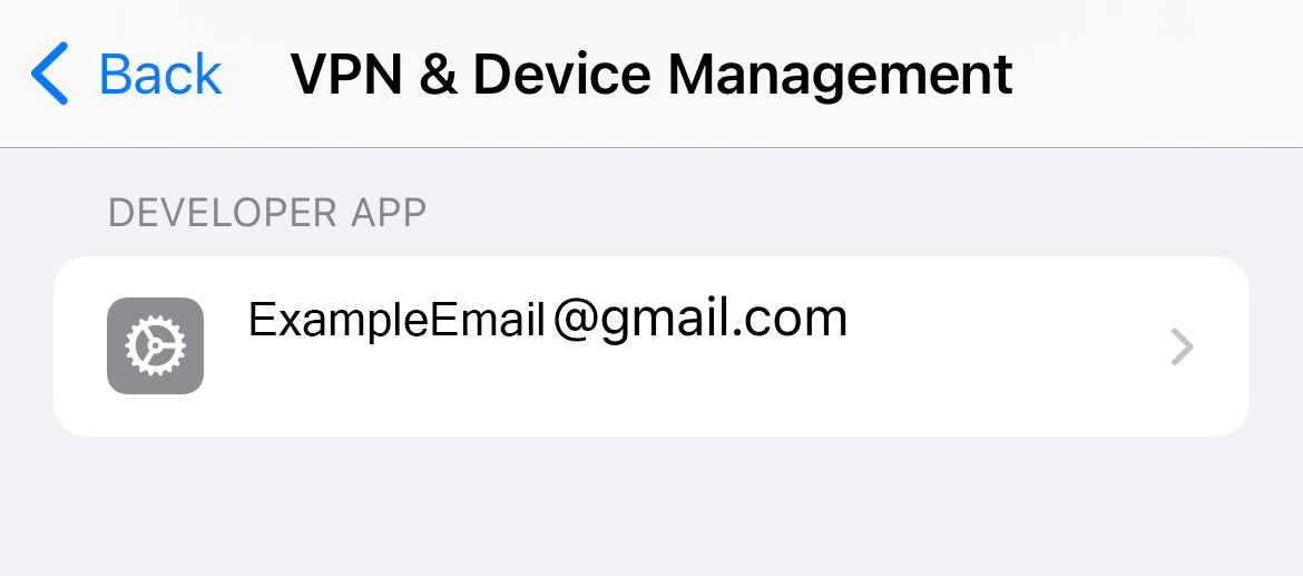 Tin tưởng hồ sơ trong cài đặt
